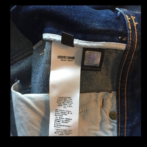 Roberto Cavalli Distressed Mid Rise Skinny Jeans - Picture 7 of 9